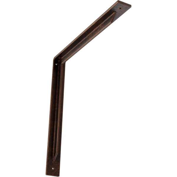 Ekena Millwork Stockport Steel Bracket, Antiqued Copper 2"W x 18"D x 18"H BKTM02X18X18STACO - main
